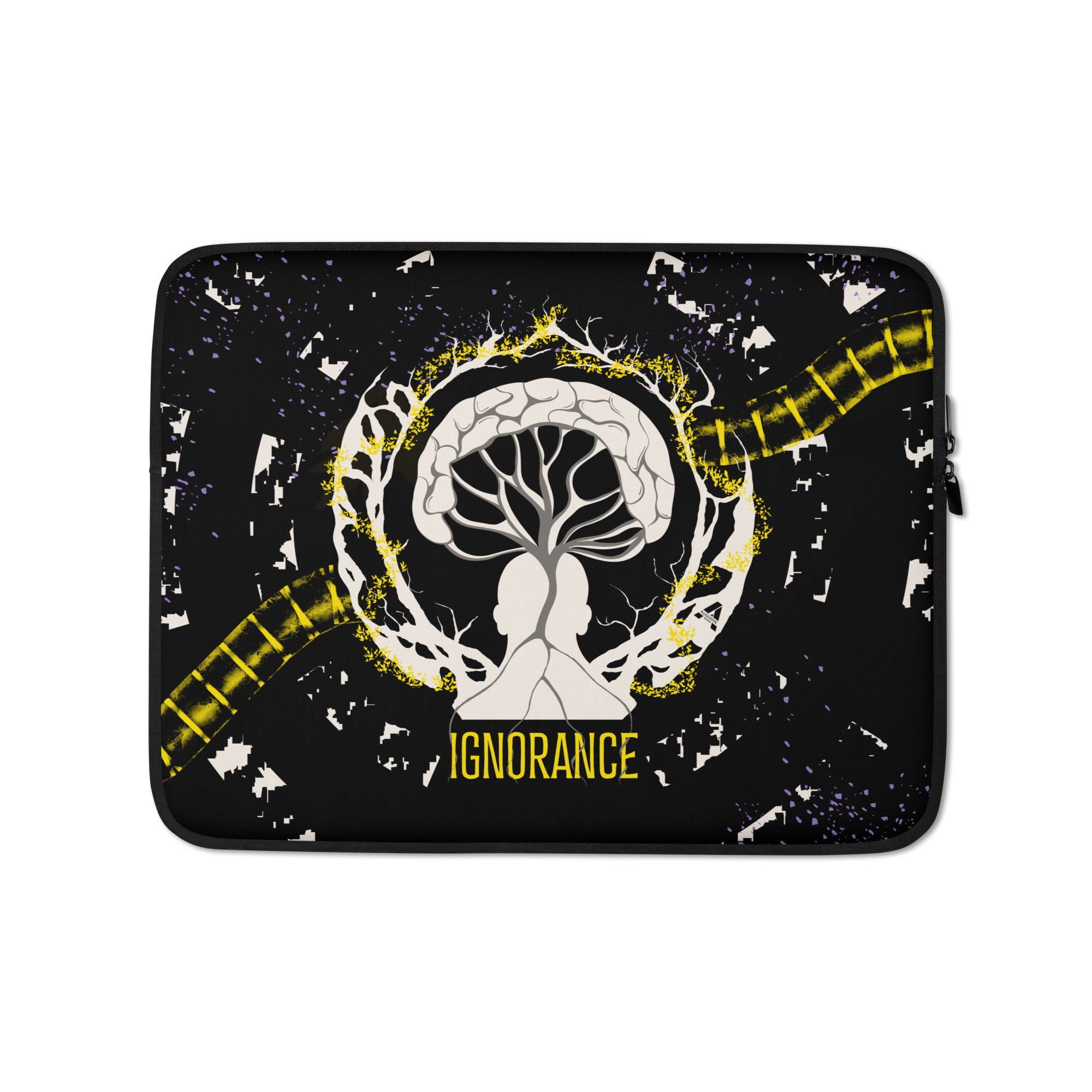 Housse ordinateur portable - Ignorance - Yellow sun/Black