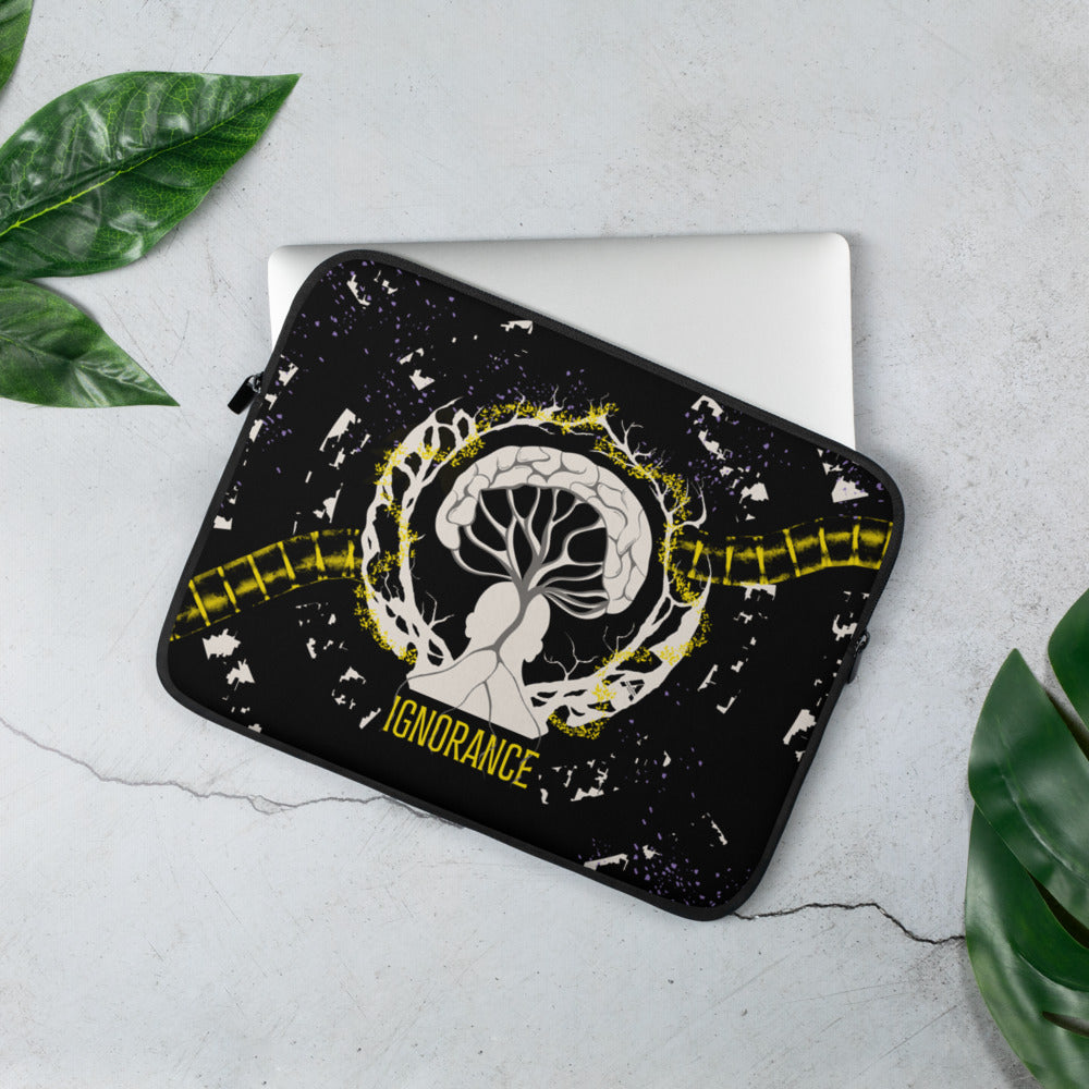 Laptop sleeve - Ignorance - Yellow sun/Black