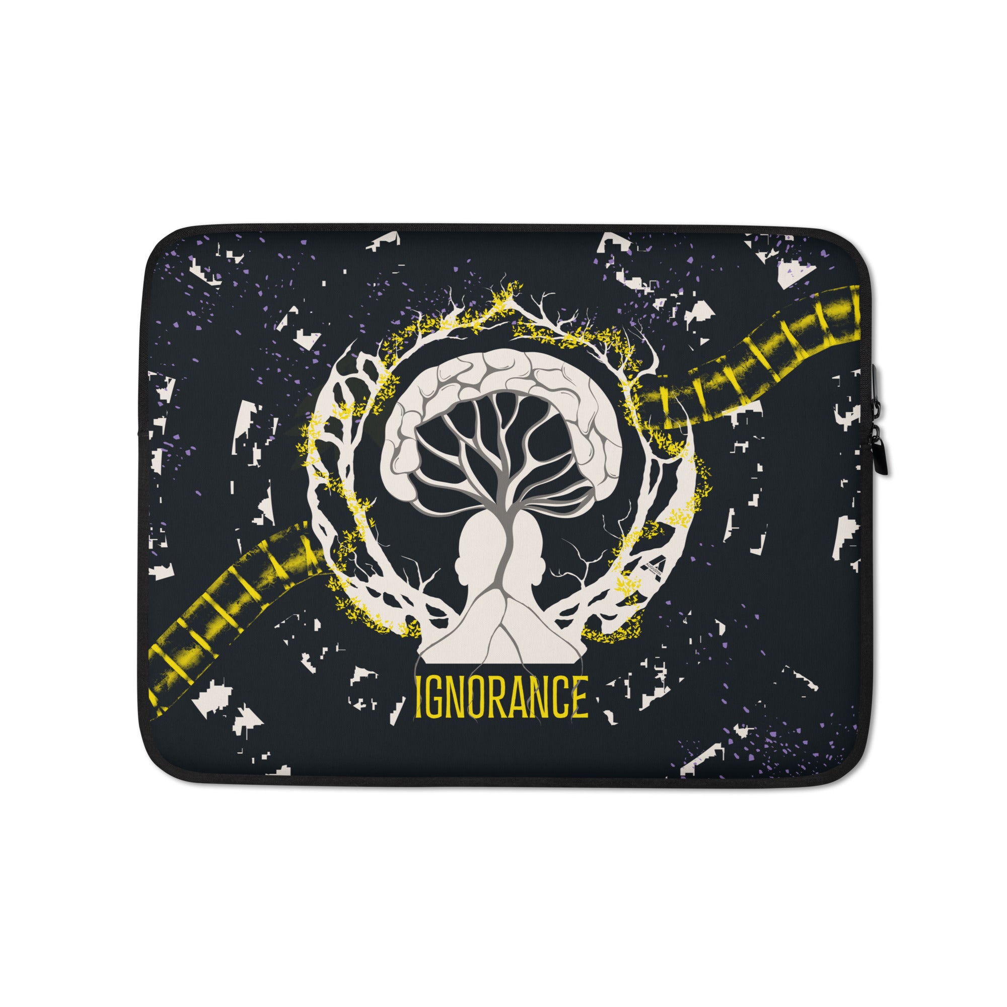 Housse ordinateur portable - Ignorance - Yellow sun/Gris Payne