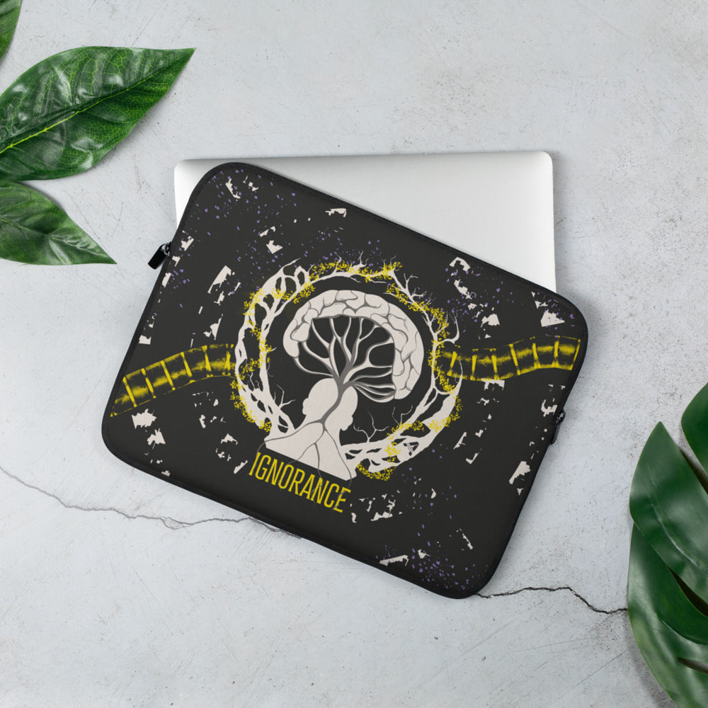 Laptop sleeve - Ignorance - Yellow sun/Dark Gray