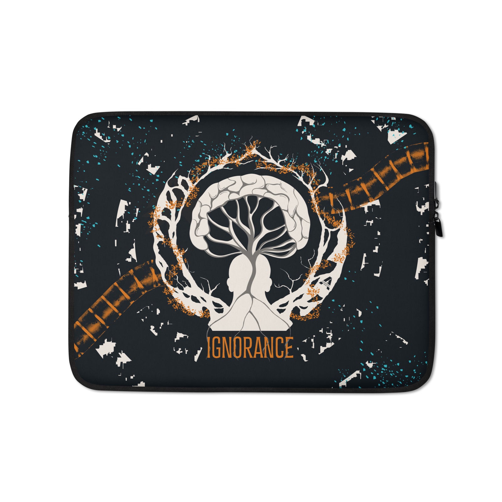 Laptop sleeve - Ignorance - Tangerine/Payne Gray