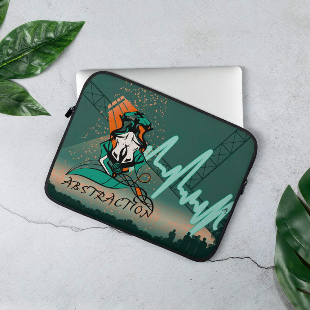 Laptop sleeve - Abstraction 2 - Emerald