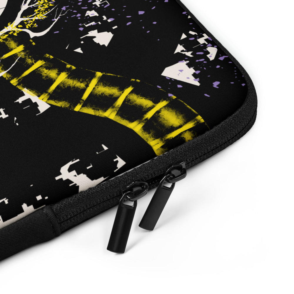 Laptop sleeve - Ignorance - Yellow sun/Black