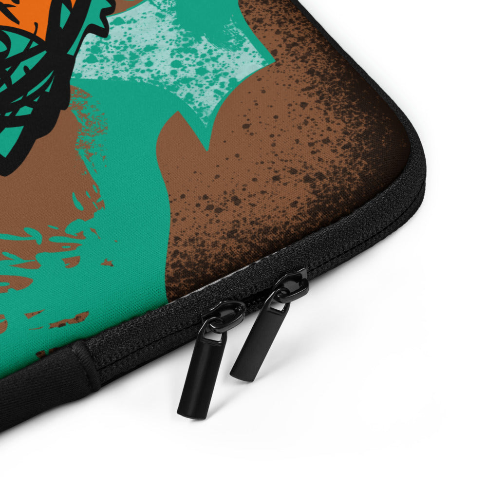 Laptop sleeve - Abstraction 1 - Emerald