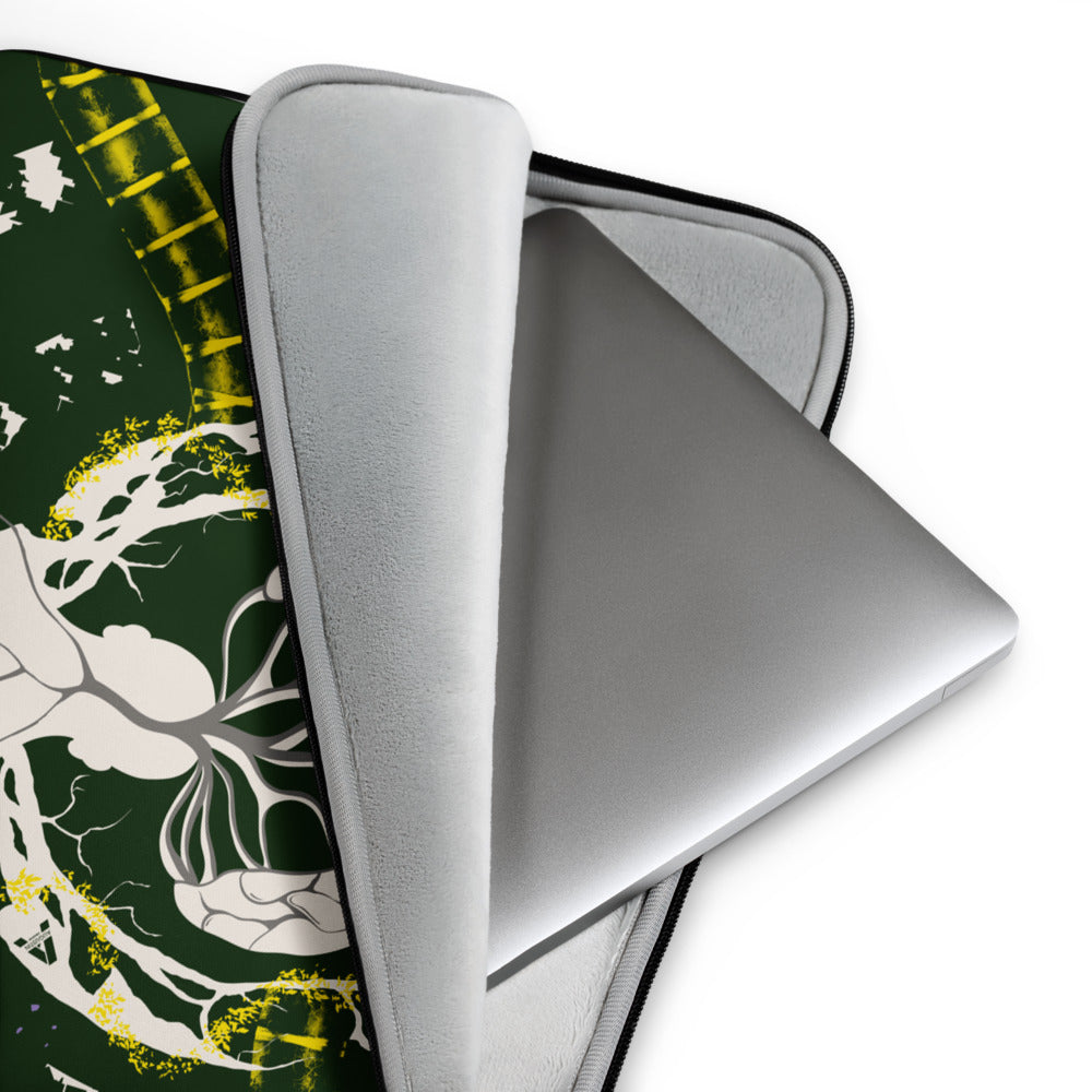 Laptop sleeve - Ignorance - Sun Yellow/Dark Green