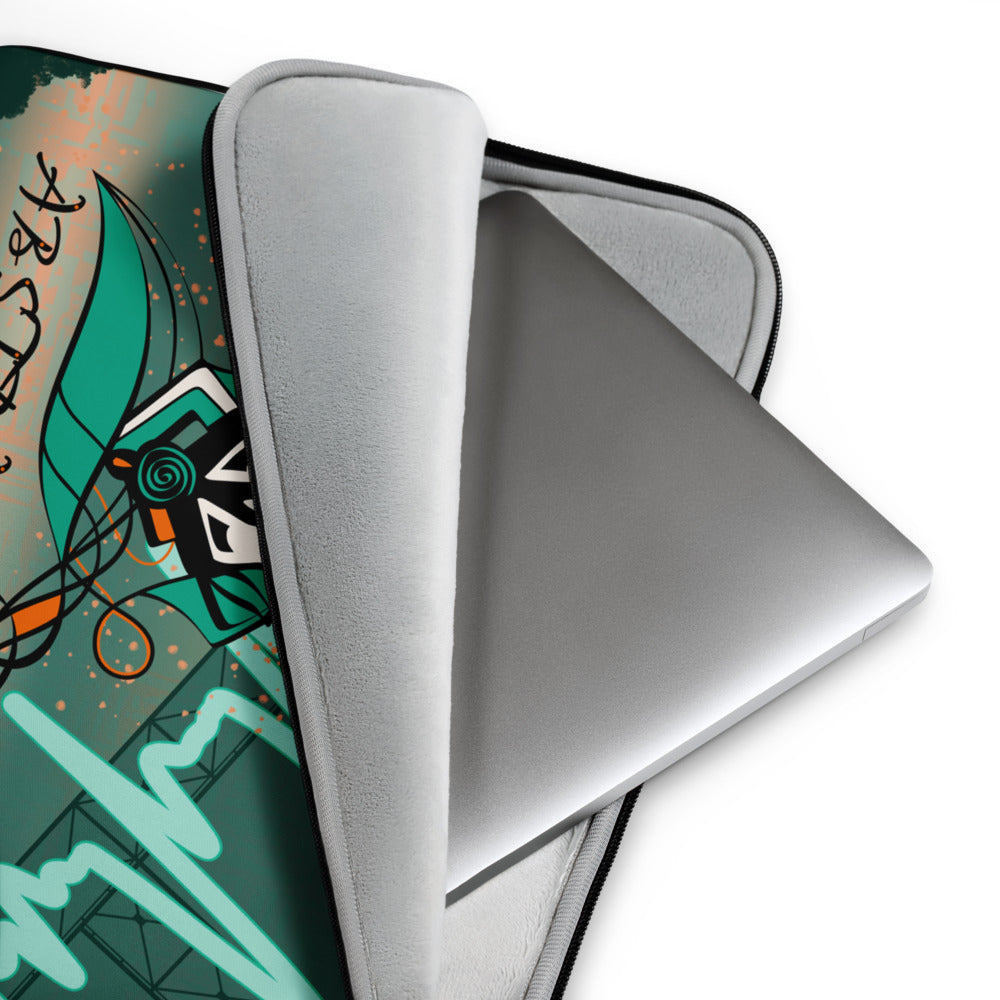 Laptop sleeve - Abstraction 2 - Emerald