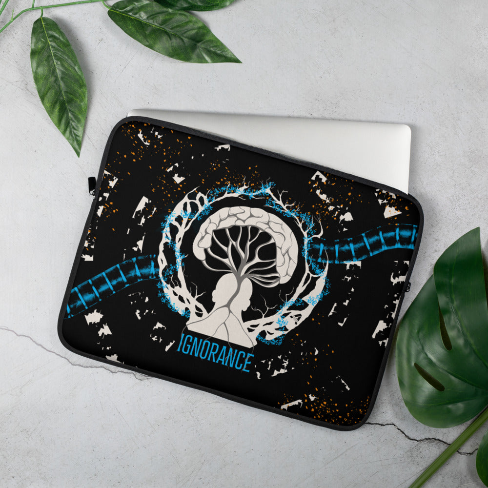 Laptop sleeve - Ignorance - Cyan/Black