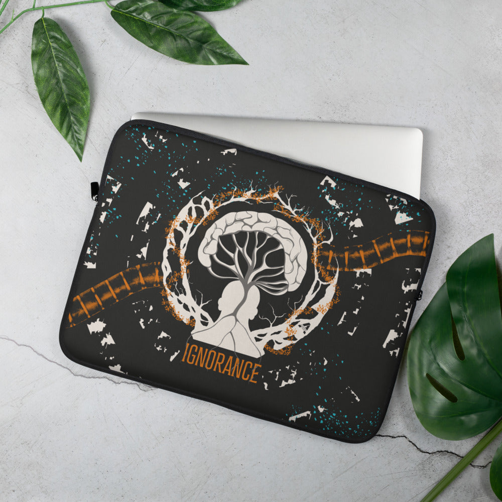 Laptop sleeve - Ignorance - Mandarin/Dark Gray