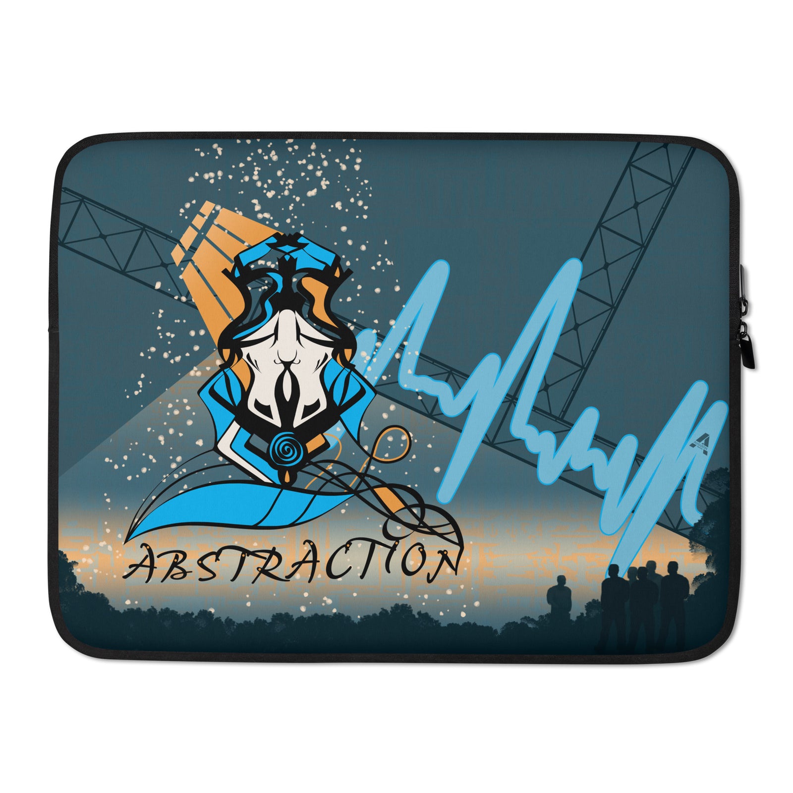 Housse ordinateur portable - Abstraction 2 - Cyan