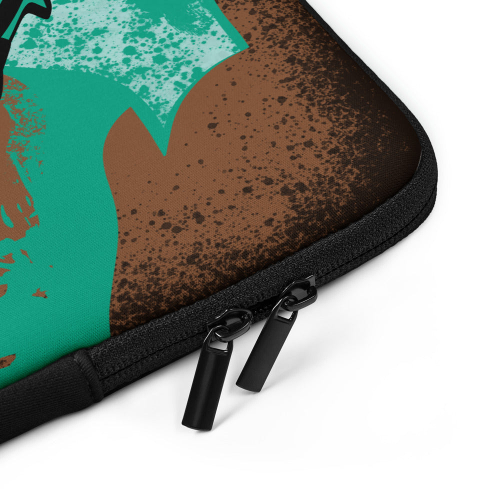 Laptop sleeve - Abstraction 1 - Emerald