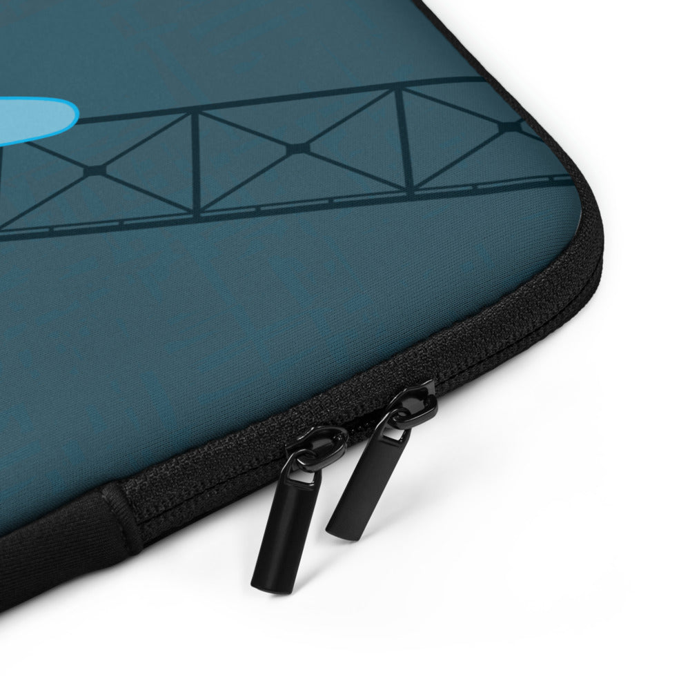 Laptop sleeve - Abstraction 2 - Cyan