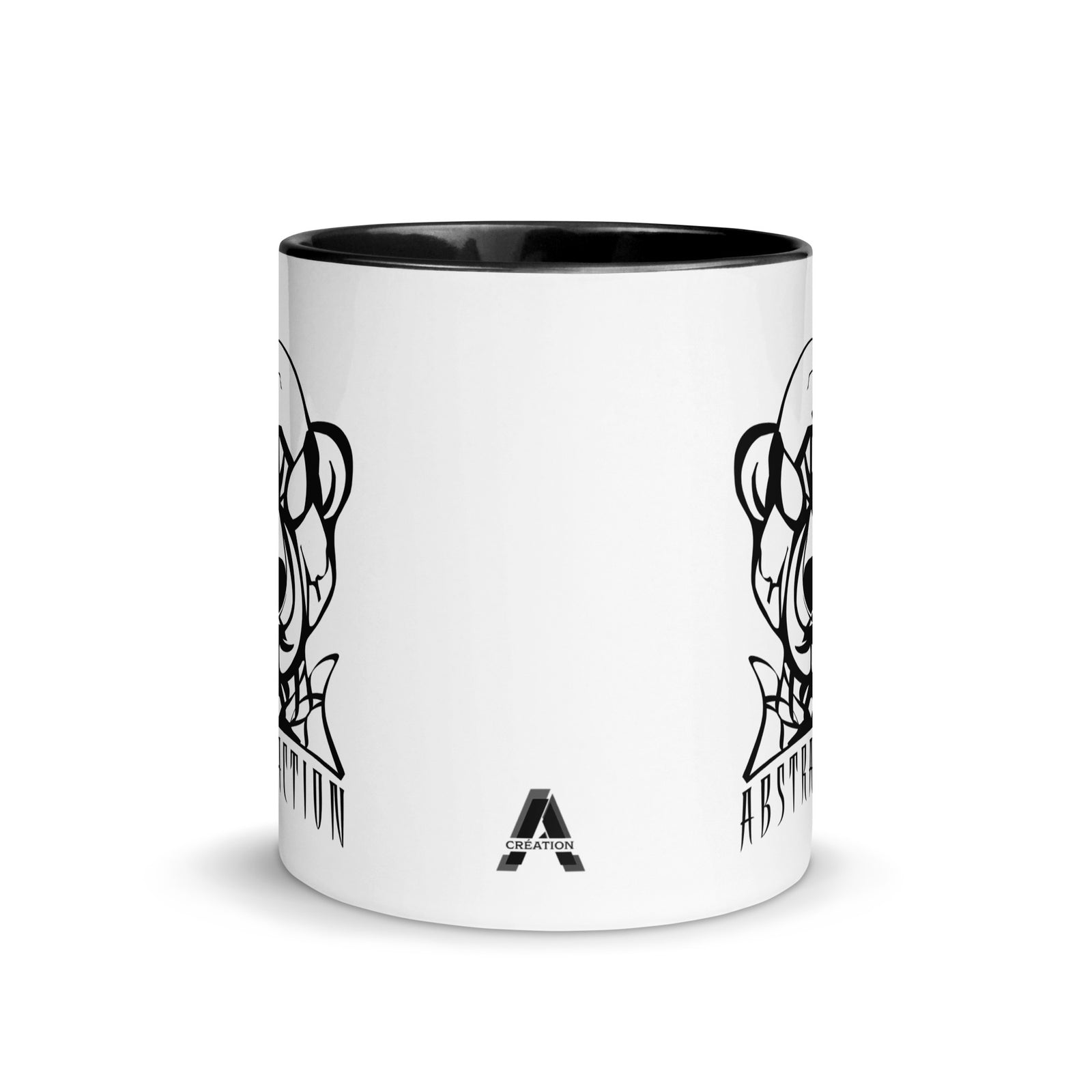 Ceramic mug - 325 ml - Abstraction 1 - Black interior