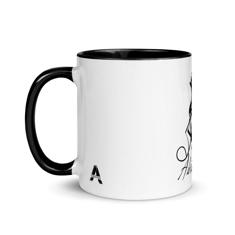 Mug en céramique - 325 ml - Abstraction 2 - Intérieur noir