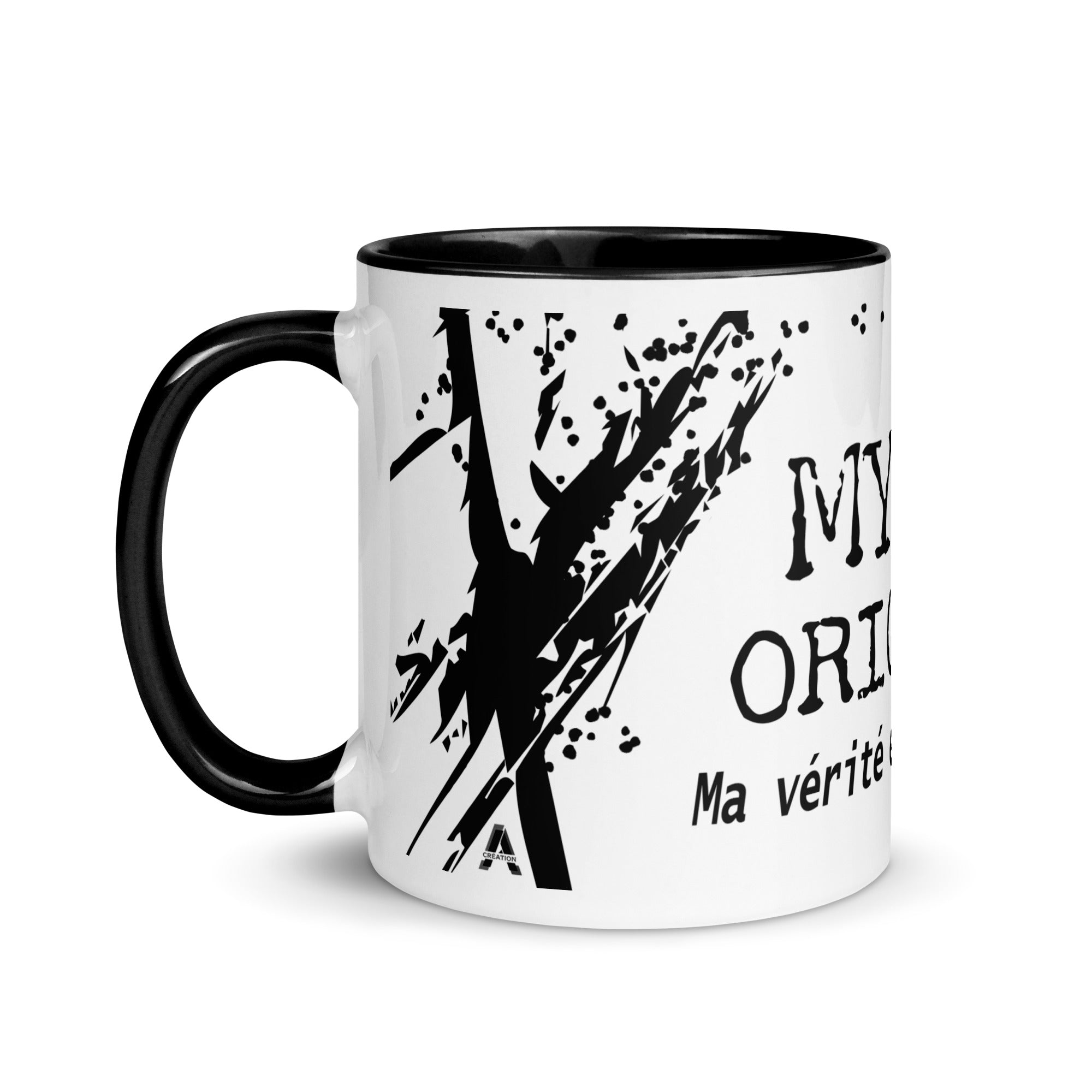 Mug en céramique - 325 ml - Mytho Original - Intérieur noir