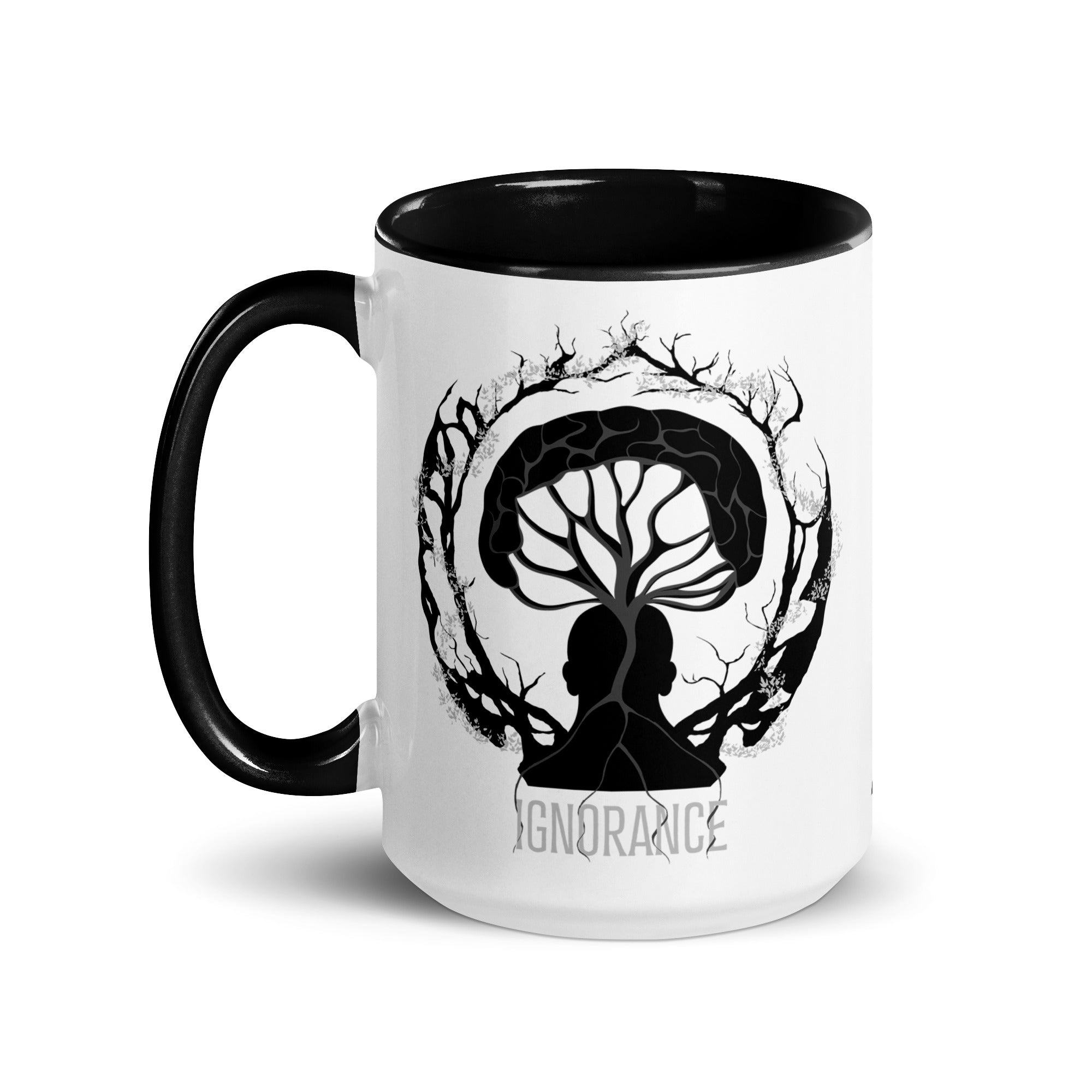 Mug en céramique - 425 ml - Ignorance - Intérieur noir