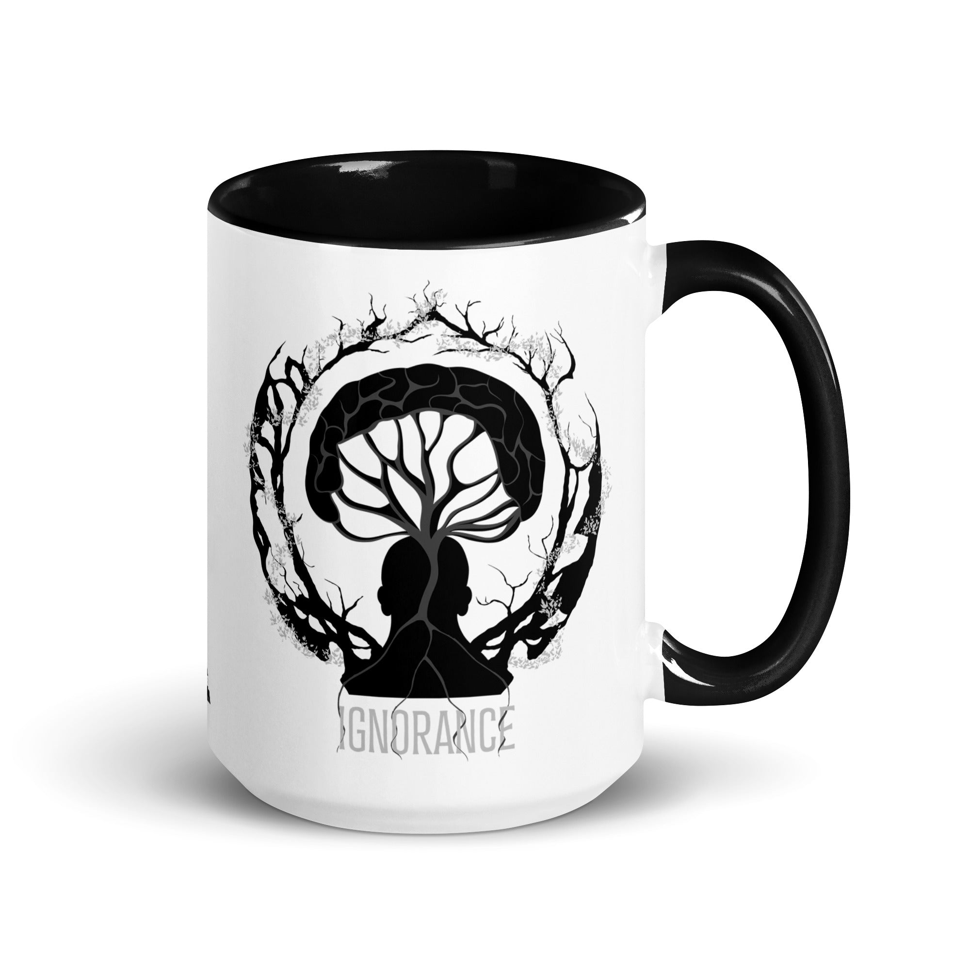 Mug en céramique - 425 ml - Ignorance - Intérieur noir