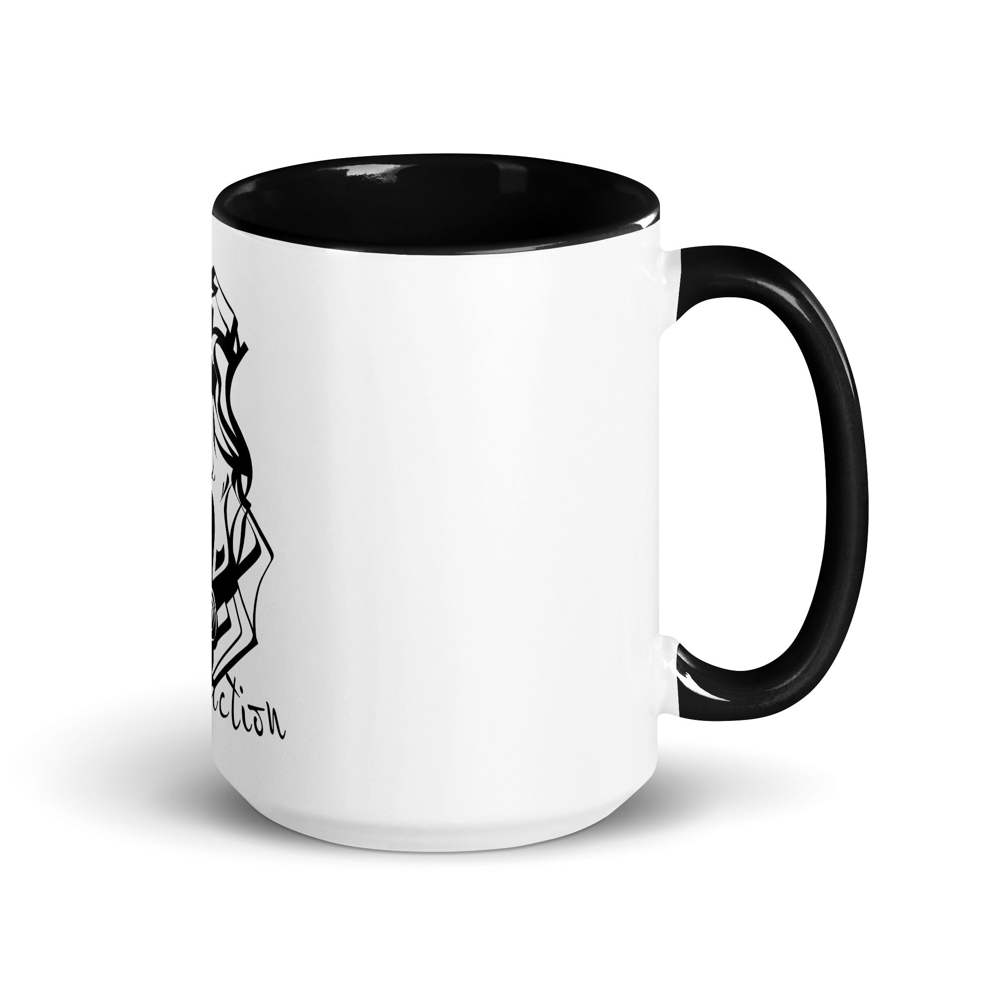 Mug en céramique - 425 ml - Abstraction 2 - Intérieur noir