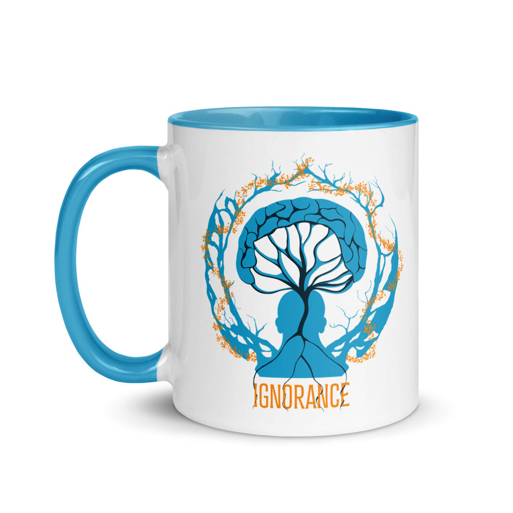 Mug en céramique - 325 ml - Ignorance - Intérieur bleu