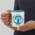 Ceramic mug - 325 ml - Ignorance - Blue interior