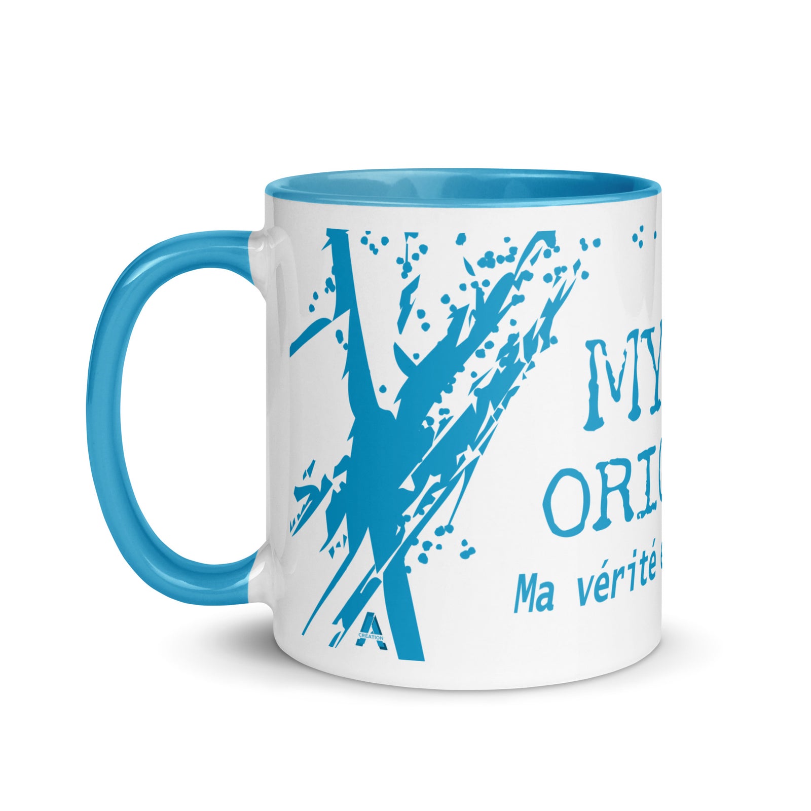 Mug en céramique - 325 ml - Mytho Original - Intérieur bleu