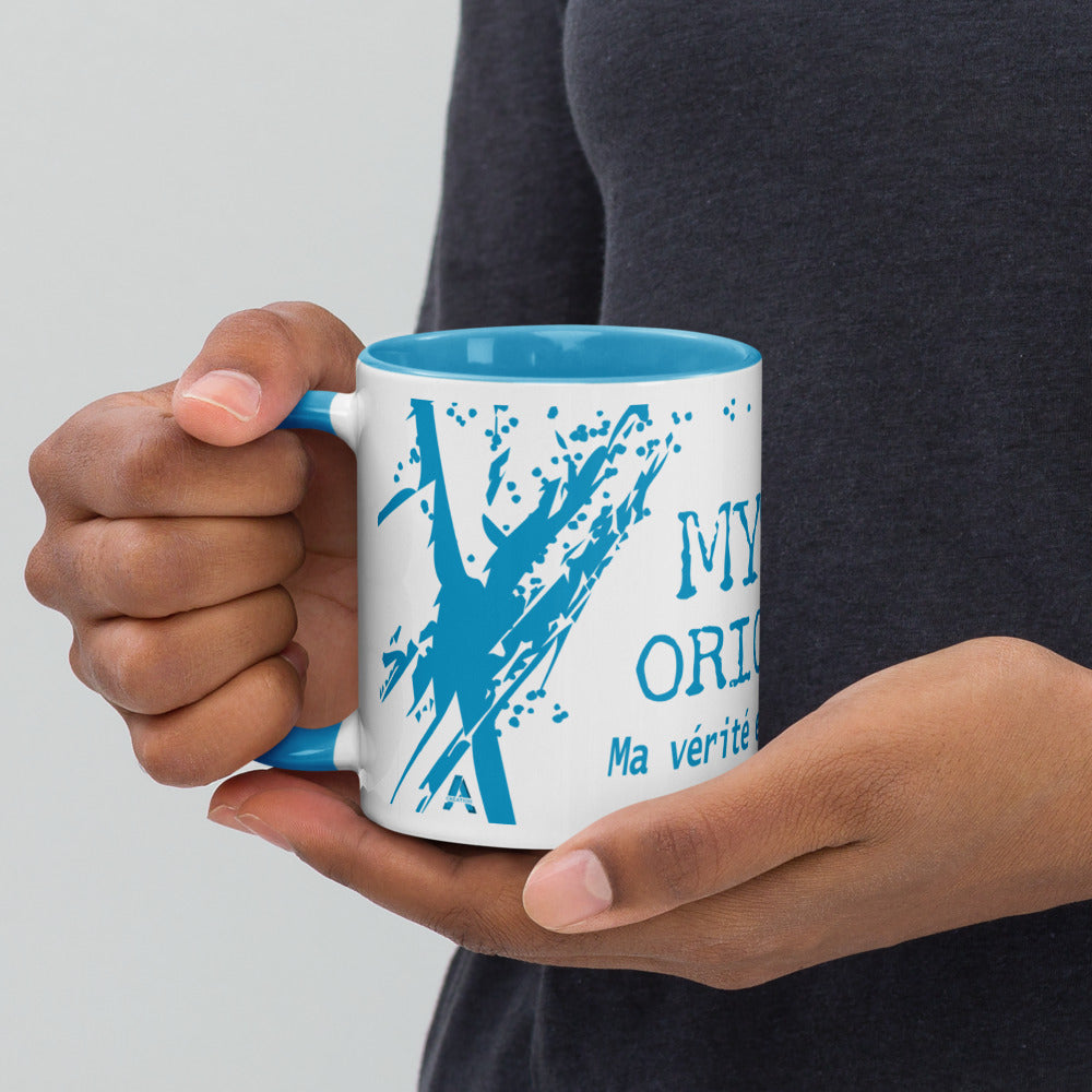 Mug en céramique - 325 ml - Mytho Original - Intérieur bleu