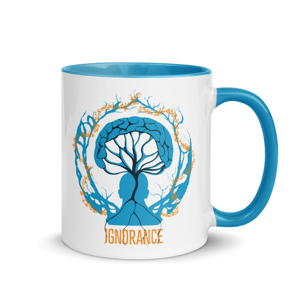 Mug en céramique - 325 ml - Ignorance - Intérieur bleu