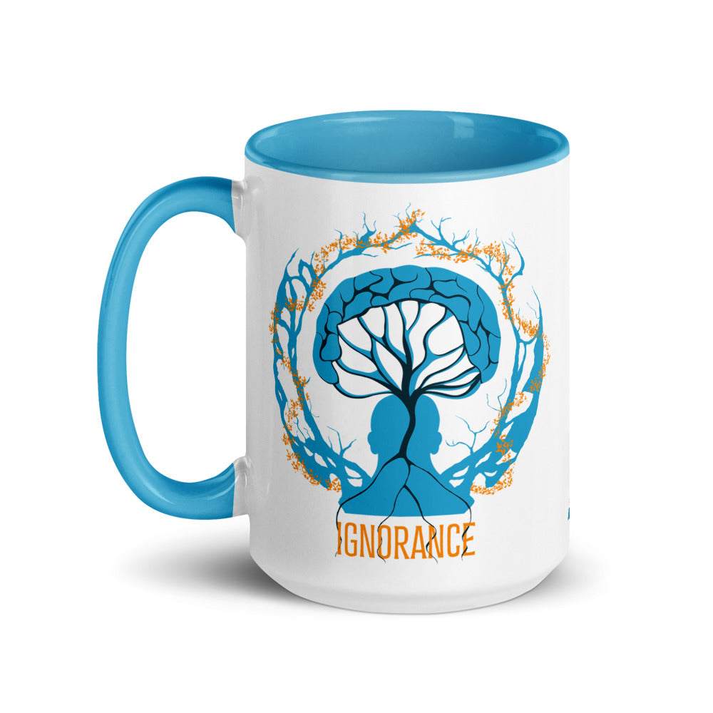 Mug en céramique - 425 ml - Ignorance - Intérieur bleu