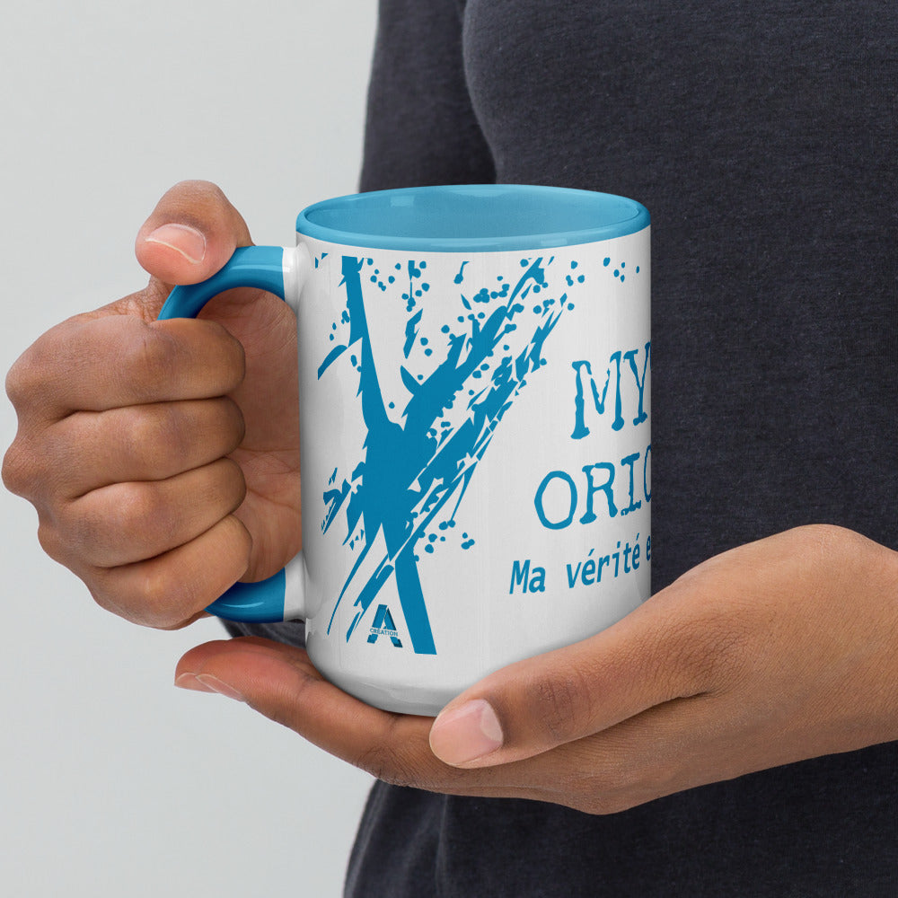 Ceramic mug - 425 ml - Mytho Original - Blue interior