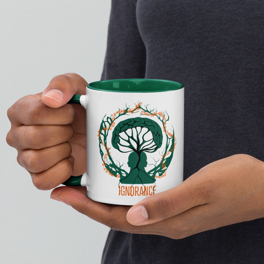 Mug en céramique - 325 ml - Ignorance - Intérieur vert