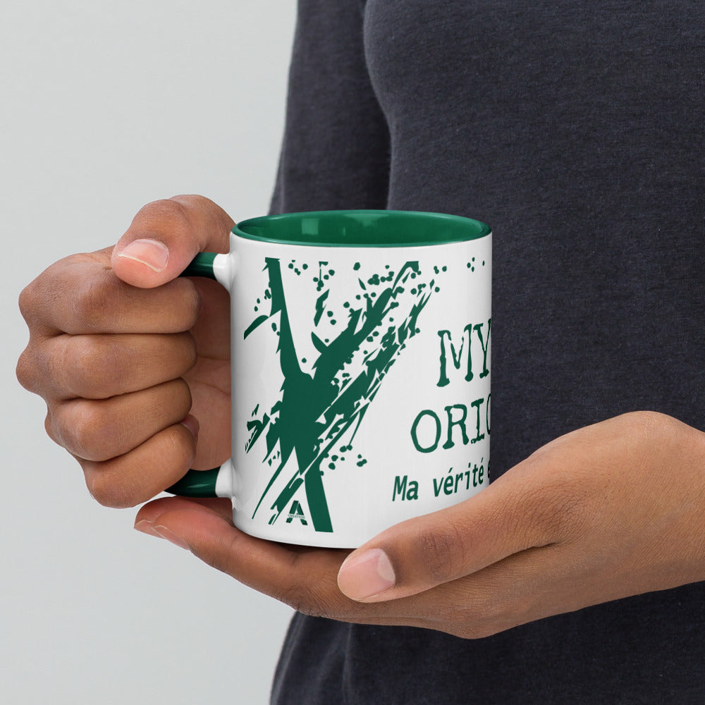 Mug en céramique - 325 ml - Mytho Original - Intérieur vert