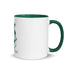 Ceramic mug - 325 ml - Abstraction 2 - Green interior