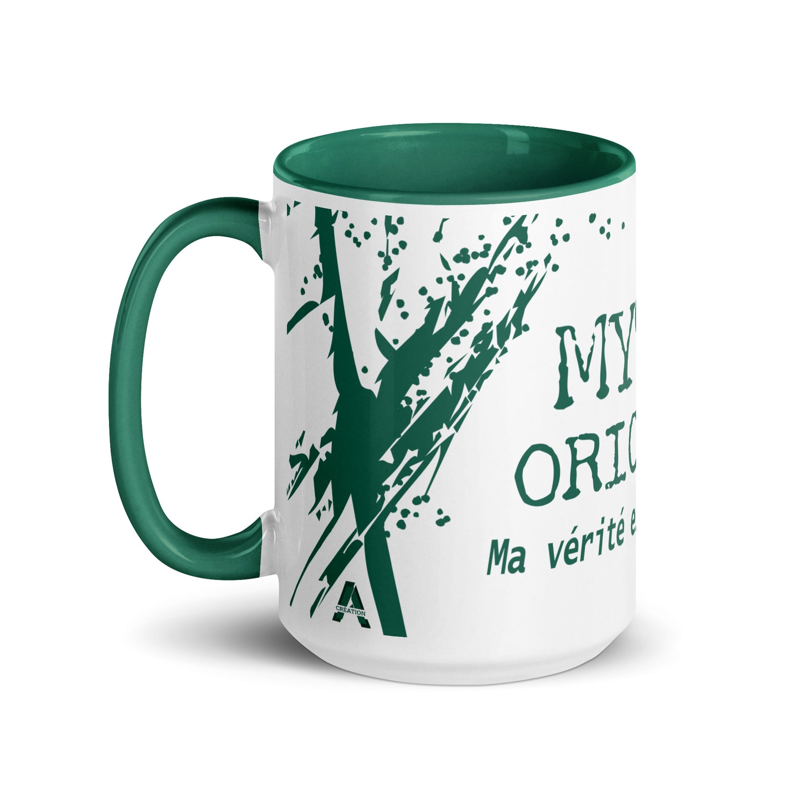 Mug en céramique - 425 ml - Mytho Original - Intérieur vert