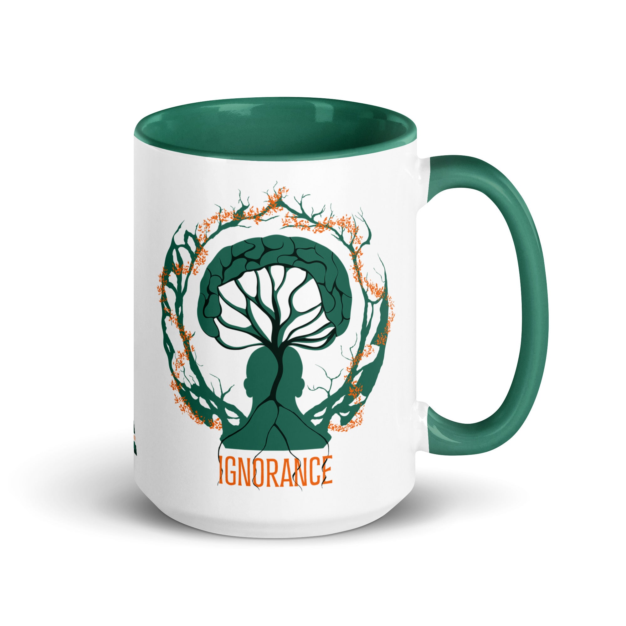 Ceramic mug - 425 ml - Ignorance - Green interior