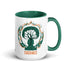 Mug en céramique - 425 ml - Ignorance - Intérieur vert