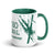 Ceramic mug - 425 ml - Mytho Original - Green interior