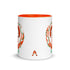 Ceramic mug - 325 ml - Ignorance - Orange interior