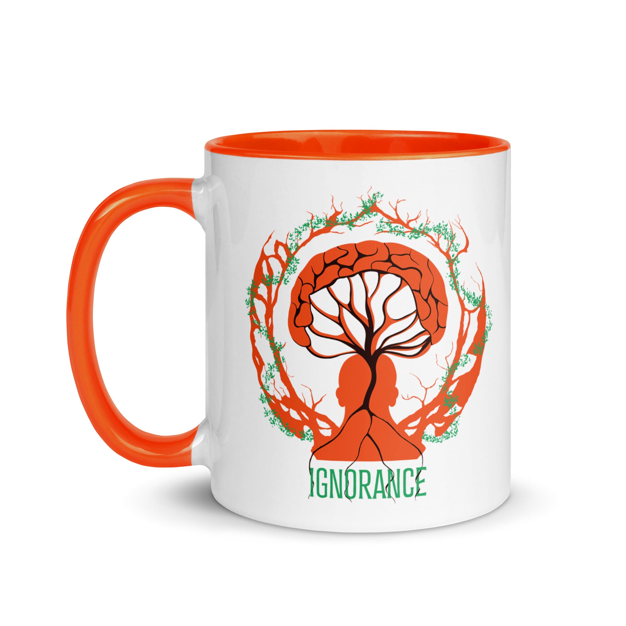 Ceramic mug - 325 ml - Ignorance - Orange interior