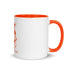 Ceramic mug - 325 ml - Abstraction 2 - Orange interior