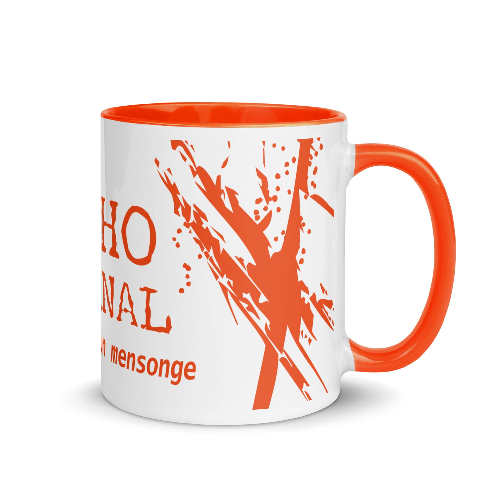 Mug en céramique - 325 ml - Mytho Original - Intérieur orange