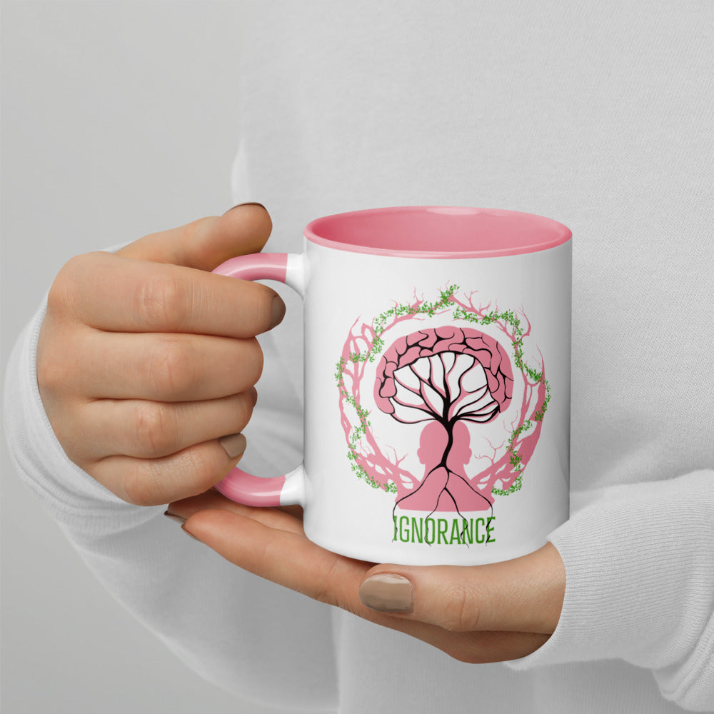 Mug en céramique - 325 ml - Ignorance - Intérieur rose