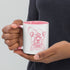 Ceramic mug - 325 ml - Abstraction 1 - Pink interior