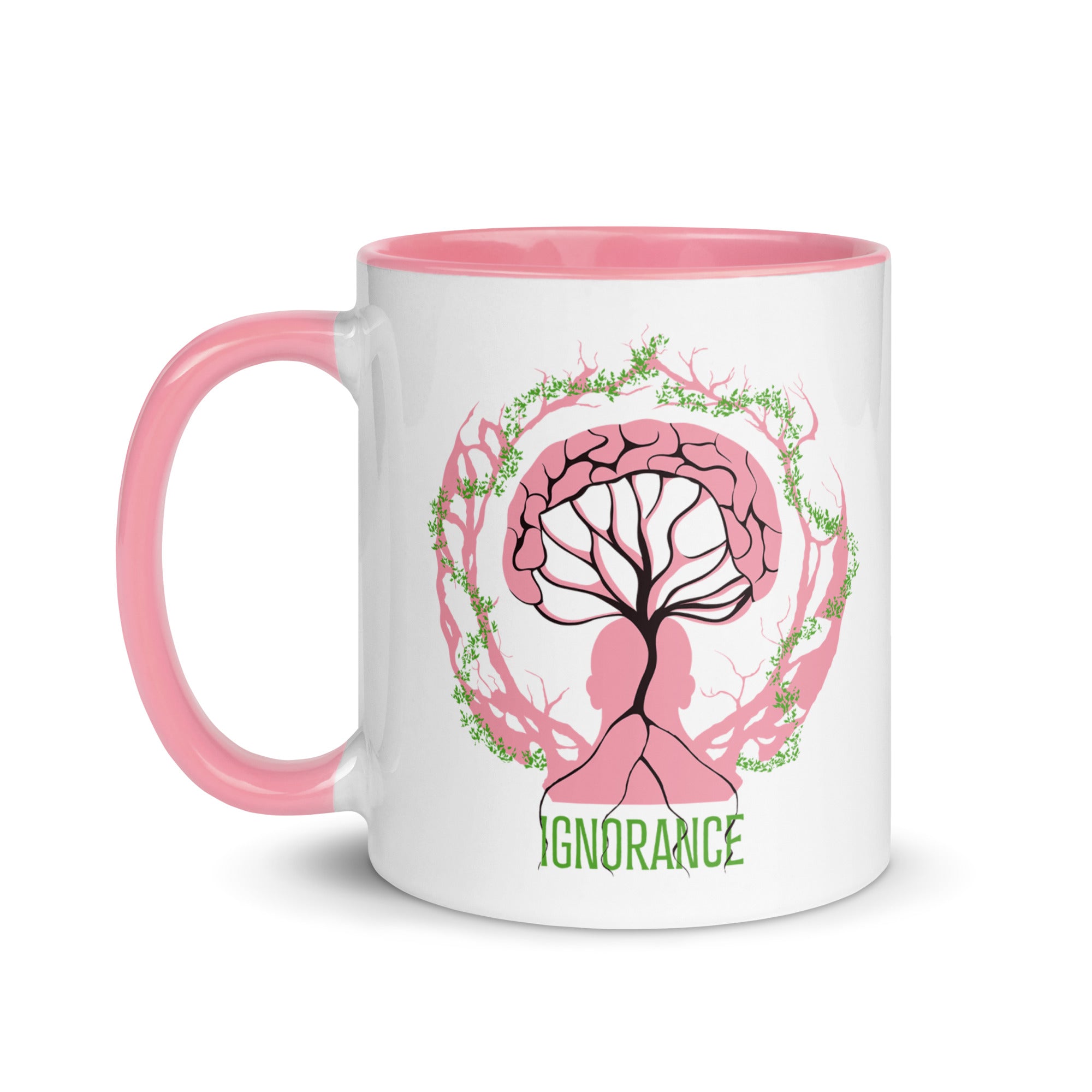 Mug en céramique - 325 ml - Ignorance - Intérieur rose