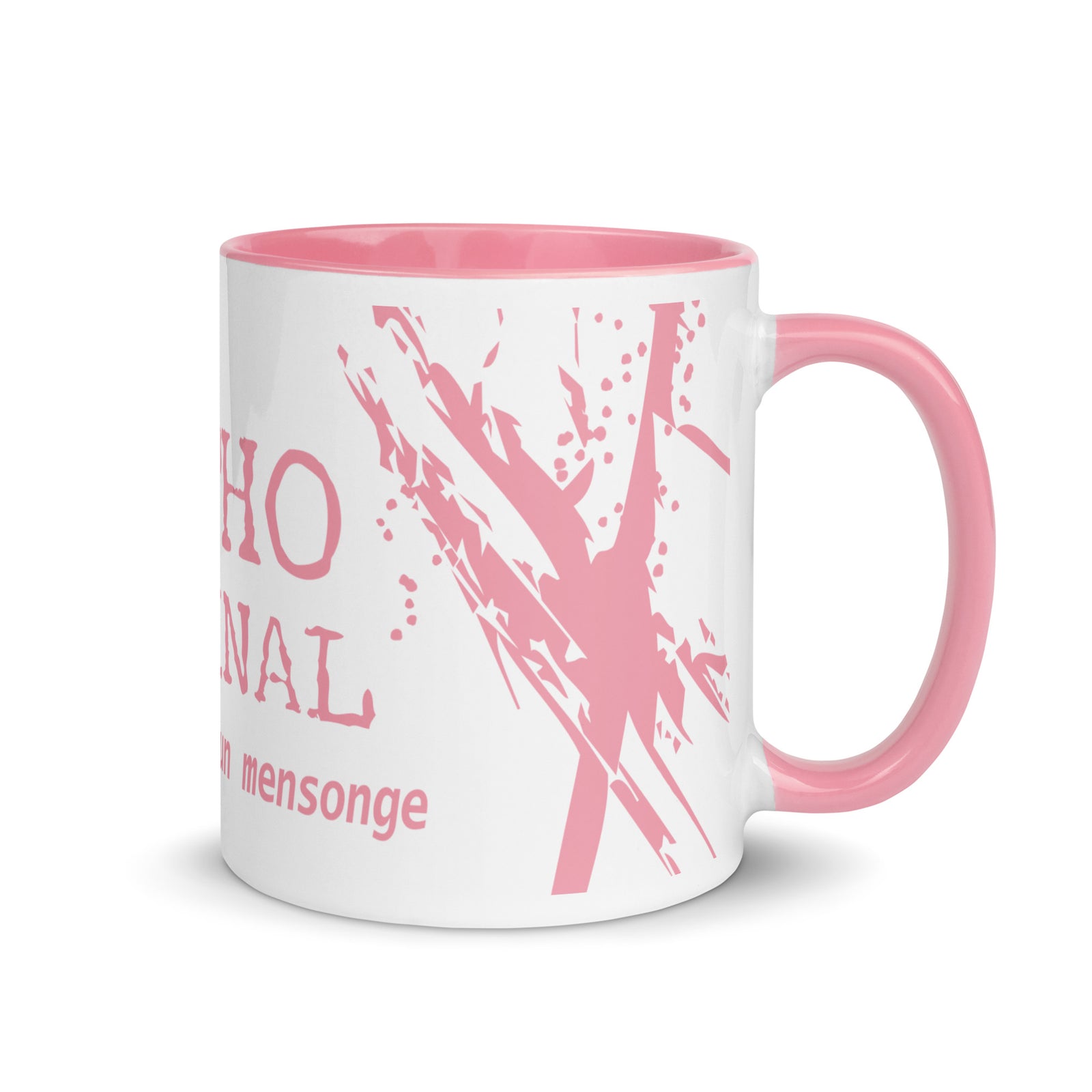 Mug en céramique - 325 ml - Mytho Original - Intérieur rose