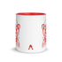 Ceramic mug - 325 ml - Abstraction 1 - Red interior