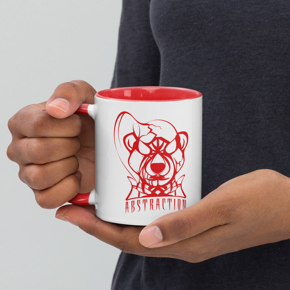 Ceramic mug - 325 ml - Abstraction 1 - Red interior