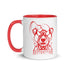 Ceramic mug - 325 ml - Abstraction 1 - Red interior