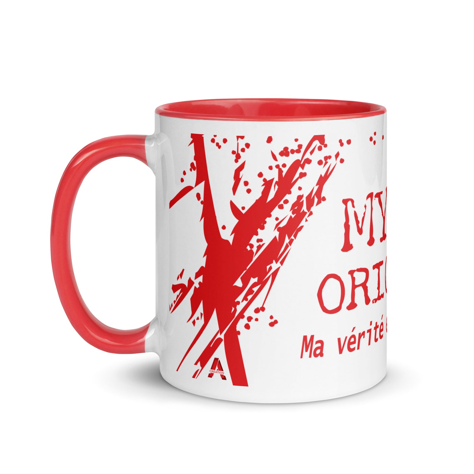 Mug en céramique - 325 ml - Mytho Original - Intérieur rouge