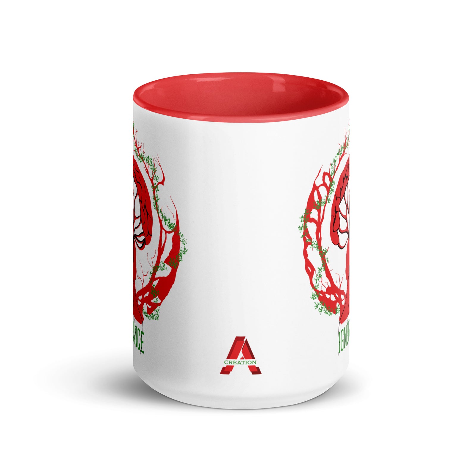 Ceramic mug - 425 ml - Ignorance - Red interior