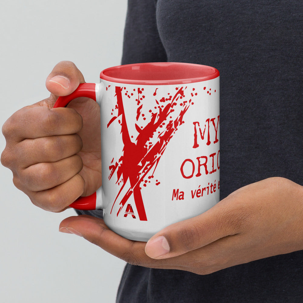 Mug en céramique - 425 ml - Mytho Original - Intérieur rouge