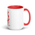 Ceramic mug - 425 ml - Abstraction 2 - Red interior